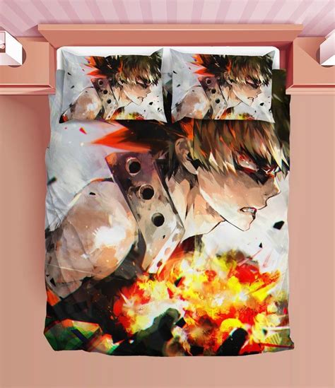 Bakugou Katsuki My Hero Academia Bed Set Custom Anime Bedding