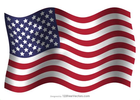 American Flag Vector Clip Art Free Printable