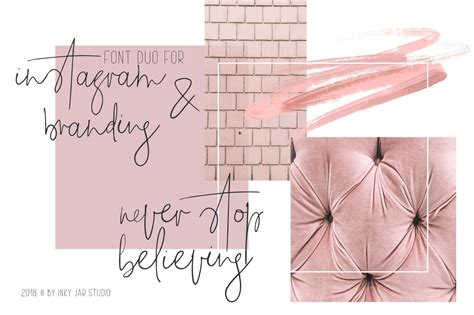 The Girl Font Duo 12 Psd Instagram Post Templates By Inky Jar