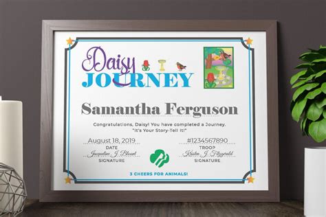 Girl Scout Daisy Journey Certificates Bundle Printable Pdf Etsy