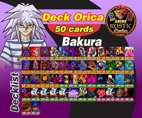 Bakura Deck 50 Cards Anime Orica Yugioh Etsy