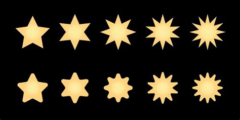 Gold Star Burst Sticker Vector Set Flat Price Tags Explosion