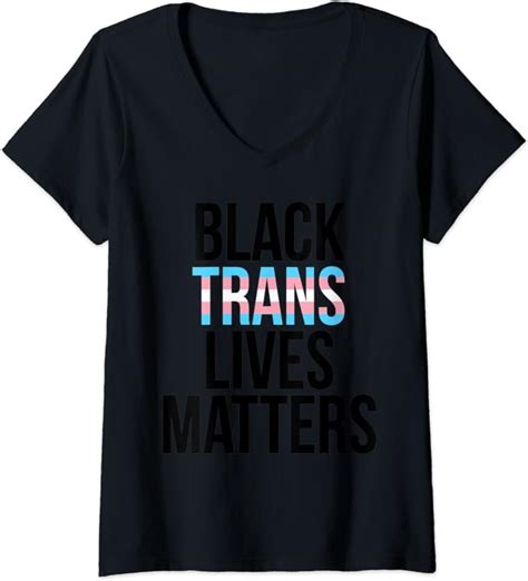 Womens Black Trans Lives Matter Shirts Bisexual Motivational Ts V