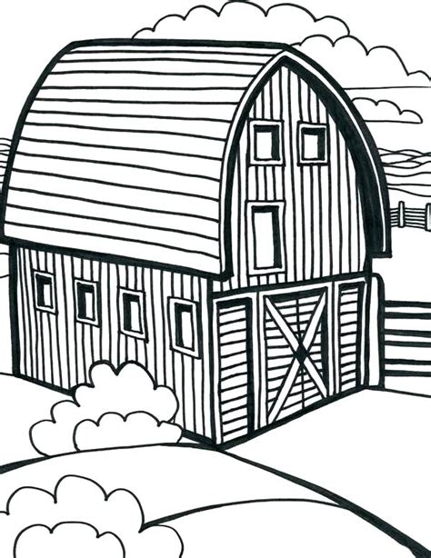 Barn Coloring Pages Free At Free Printable Colorings