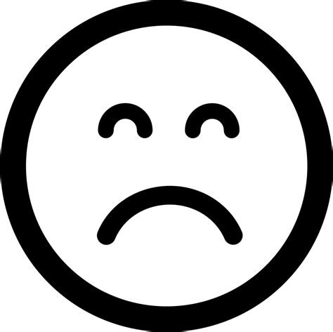 Sad Emoticon Square Face With Closed Eyes Svg Png Icon Free Download