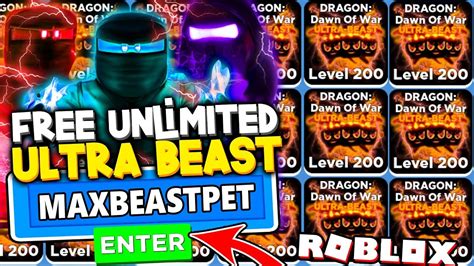 Secret Unlimited Max Level Ultra Beast Pets In Ninja Legends Roblox