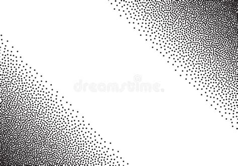 Dotwork Gradient Background Black And White Scattered Stipple Dots