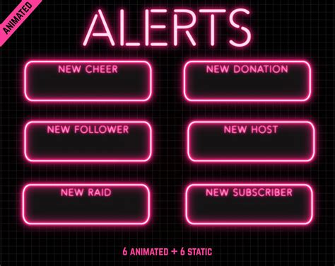 Animated Alerts For Twitch Streaming Pink Neon Twitch Alerts Webm