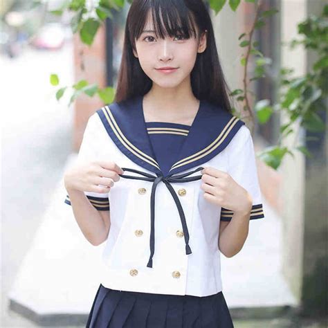 Girls Japanese Sailor Uniform Students Jk Uniform College Navy Sailer