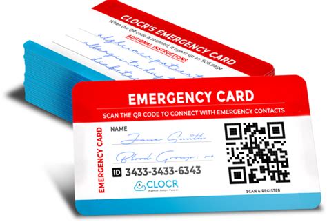 Emergency Id Card Printable