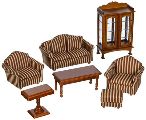 Melissa Doug Dollhouse Living Room Furniture Set Victorian Wooden