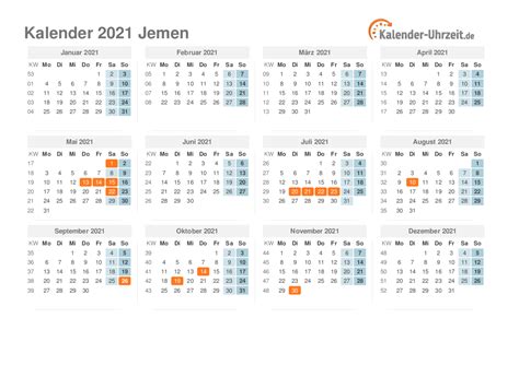 Unsere kalender sind lizenzfrei, und können direkt heruntergeladen und ausgedruckt werden. Feiertage 2021 Jemen - Kalender & Übersicht