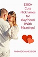 1200+ Cute Nicknames For Boyfriend (With Meanings) — Find Nicknames ...