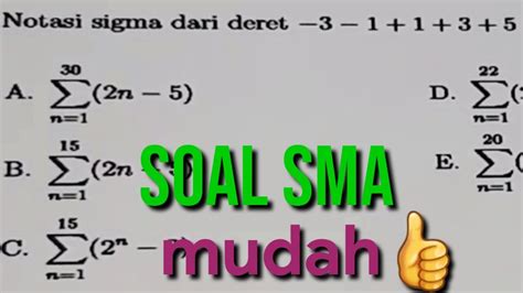 Notasi Sigma Matematika Sma Part Youtube