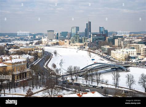 Vilnius Capital Of Lithuania Beautiful Scenic Aerial Panorama Of