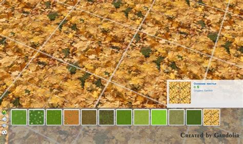 Autumn Leaves Terrain Paint By Gardolir Sims 4 Walls And Floors