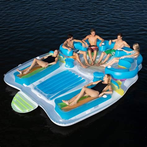 7 Person Tropical Tahiti Floating Island Pool Float Popsugar Smart