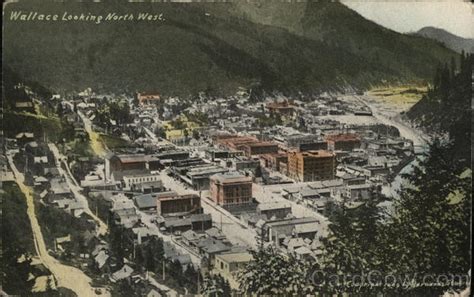 Wallace Looking North West Idaho Postcard