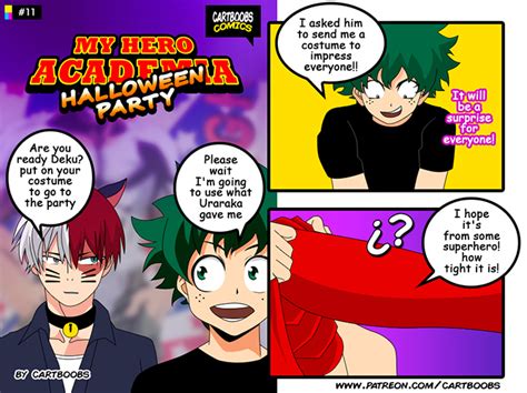 My Hero Academia Halloween Party Tf Tg Comic By Cartboobsm On Deviantart