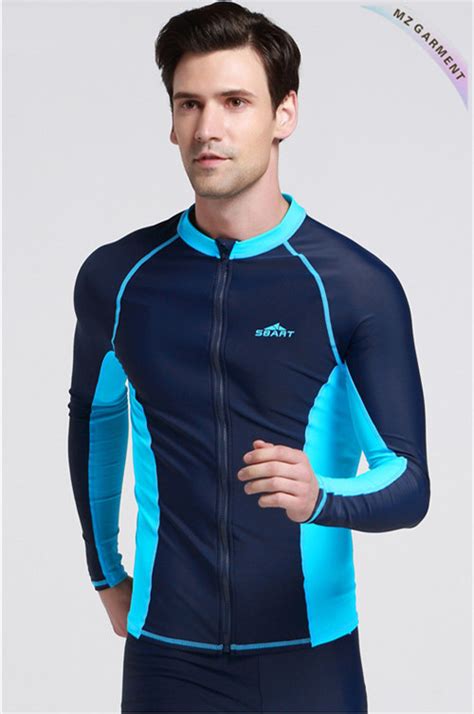 Mens Long Sleeve Zip Front Rash Guard Manufacturer In China Topper