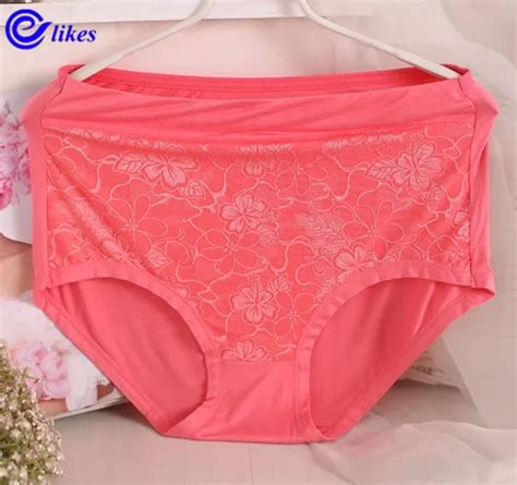 3pcs2017 new fashion bamboo fibre plus size lace panties seamless panty women big size briefs