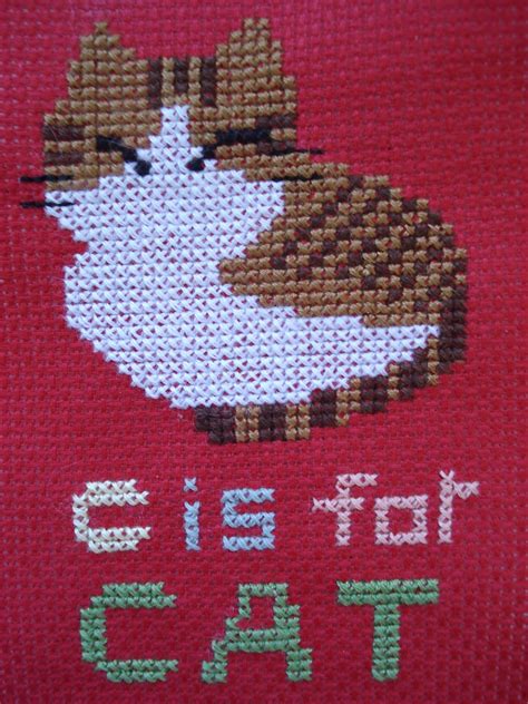 I know what you're thinking. Everyweek Cat Craft Project: Week 28 - Cat Cross Stitch