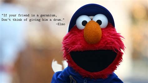 Enjoy reading and share 18 famous quotes about elmo with everyone. "If your friend is a geranium..." -Elmo 1200x677 [OC ...