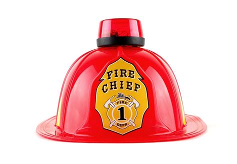 Child Fire Fighter Man Chief Firefighter Fireman Red Siren Helmet