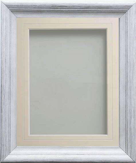 Huntley Granite White 16x12 Frame With Ivory V Groove Mount Cut For