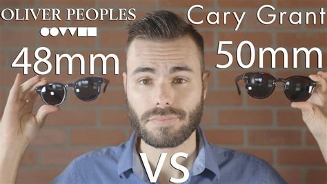 Oliver Peoples Cary Grant Sun Mm Vs Mm Size Comparison Youtube