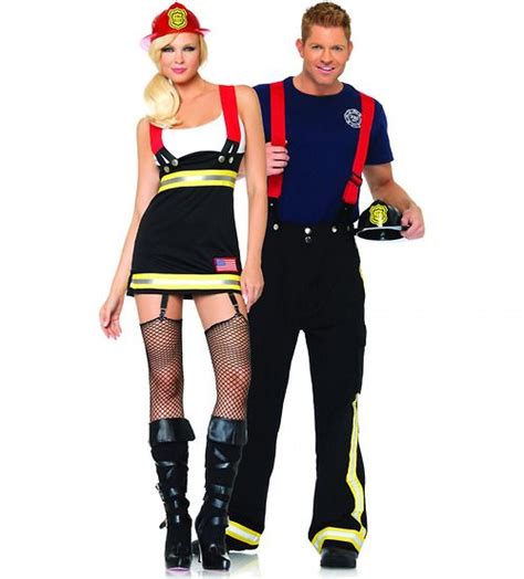 Couples Costumes Firefighter And Backdraft Babe Halloween Customes
