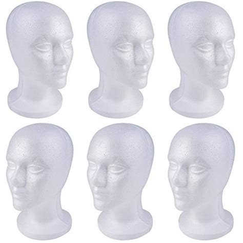Shany Styrofoam Model Heads Hat Wig Foam Mannequin Half Dozen Jumbo