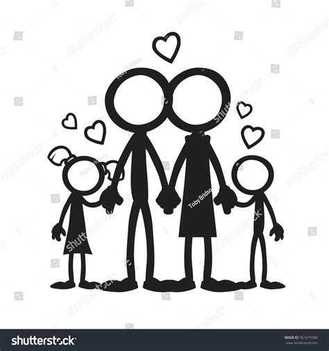 You can also drag files to the drop area to start uploading. Stickfigure Family Love Stock Vector 561419380 - Shutterstock