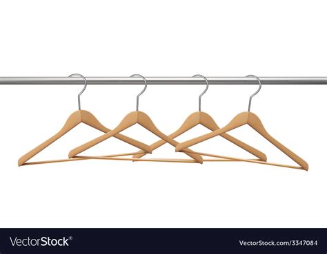 Coat Hangers On A Clothes Rail Royalty Free Vector Image