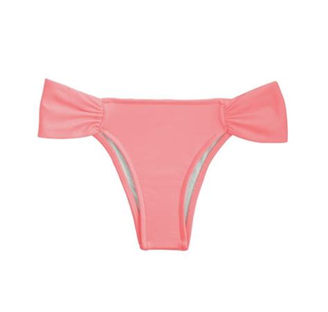 Bikini Bottoms Pink Peach Fixed Bikini Bottom Bottom Bella Bandeau