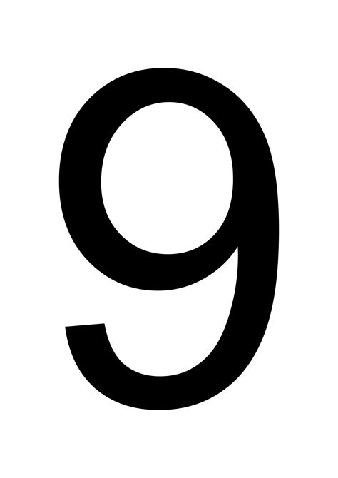 Printable Large Number 9 Flash Card Template – Free Printables