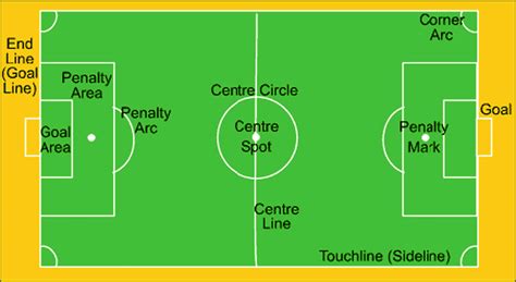 Racing off his line to clear the danger as germany won the position: Soccer field lines and regions | Download Scientific Diagram