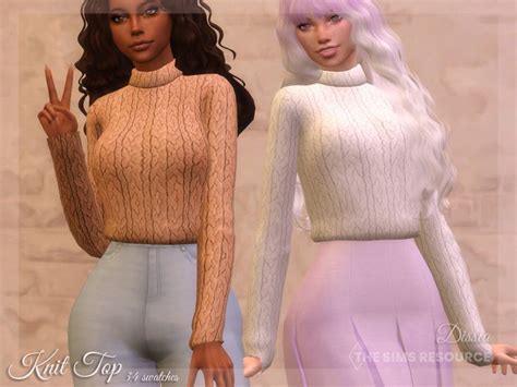 Dissias Knit Top Knit Top Spring Mini Dresses Sims 4 Clothing