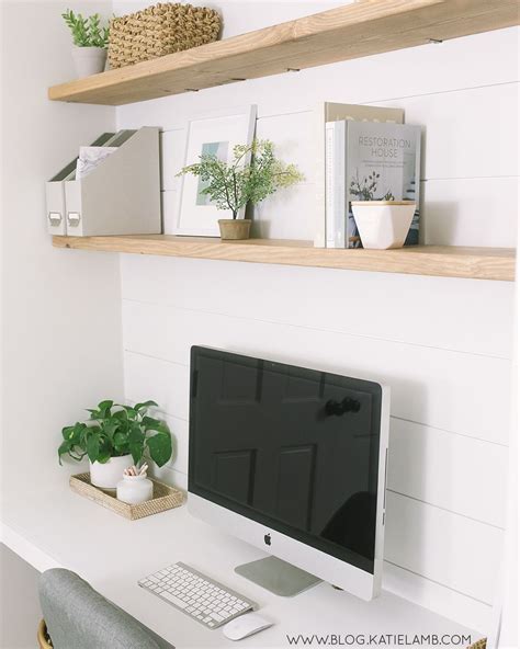 Diy Office And Floating Desk Katie Lamb Home Office Shelves Office