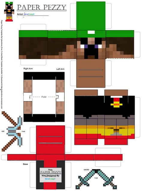 Minecraft Bastelvorlagen Steve Papercraft Fourth Floor For Your Mini