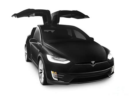 Black 2017 Tesla Model X Luxury Suv Electric Car Falcon Doors