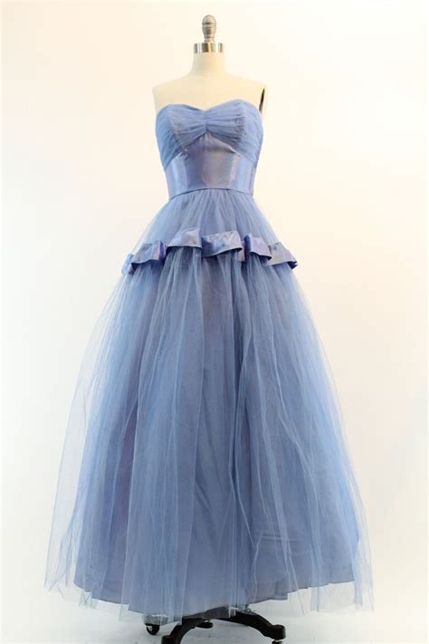 Such A Pretty Shade Of Blue 50s Fred Perlberg Dress Xs 1950s Tulle