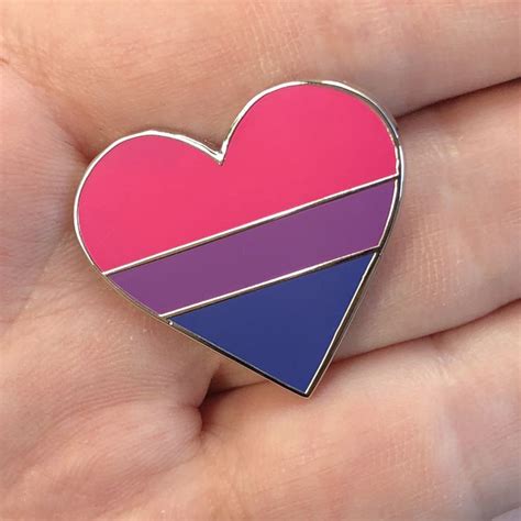Bisexual Heart Pride Flag Enamel Pin Lgbtq Pin Bisexual Bisexual Pride Enamel Pins