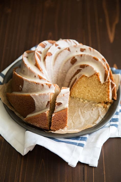 Credit goes to taste of home recipe site for recipe and photo. Eggnog Bundt Cake with Rum Glaze- The Little Epicurean