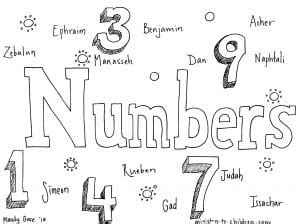 Old and new testament books of the bible coloring pictures and pages. "Book of Numbers" Bible Coloring Page for Children