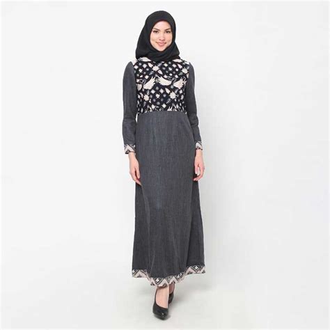 Model Gamis Batik Kombinasi Muslim