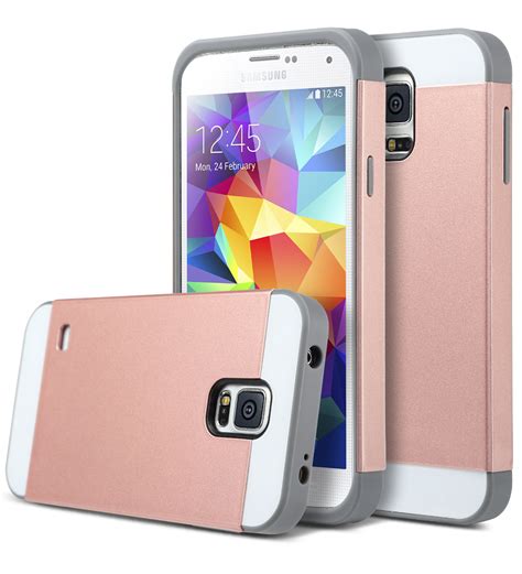 Rose Gold Shockproof Rugged Hybrid Hard Cover Case For Samsung Galaxy