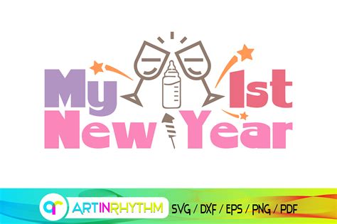 My 1st New Year Svg Baby New Year Svg Illustration Par Artinrhythm