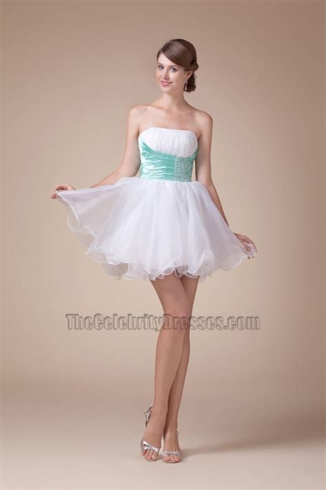 Cute Strapless Short Mini A Line Party Sweet 16 Dresses
