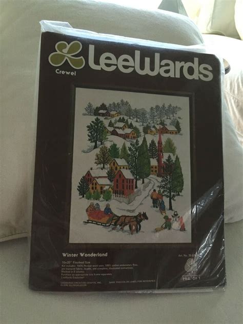 Vintage Leewards Crewel Winter Wonderland Crewel Kit 16x20 35 67914